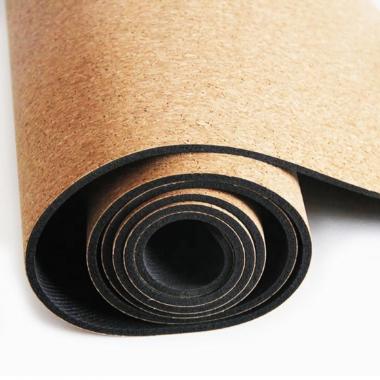 printed cork yoga mat